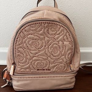 Michael Kors rose gold studded Thea backpack